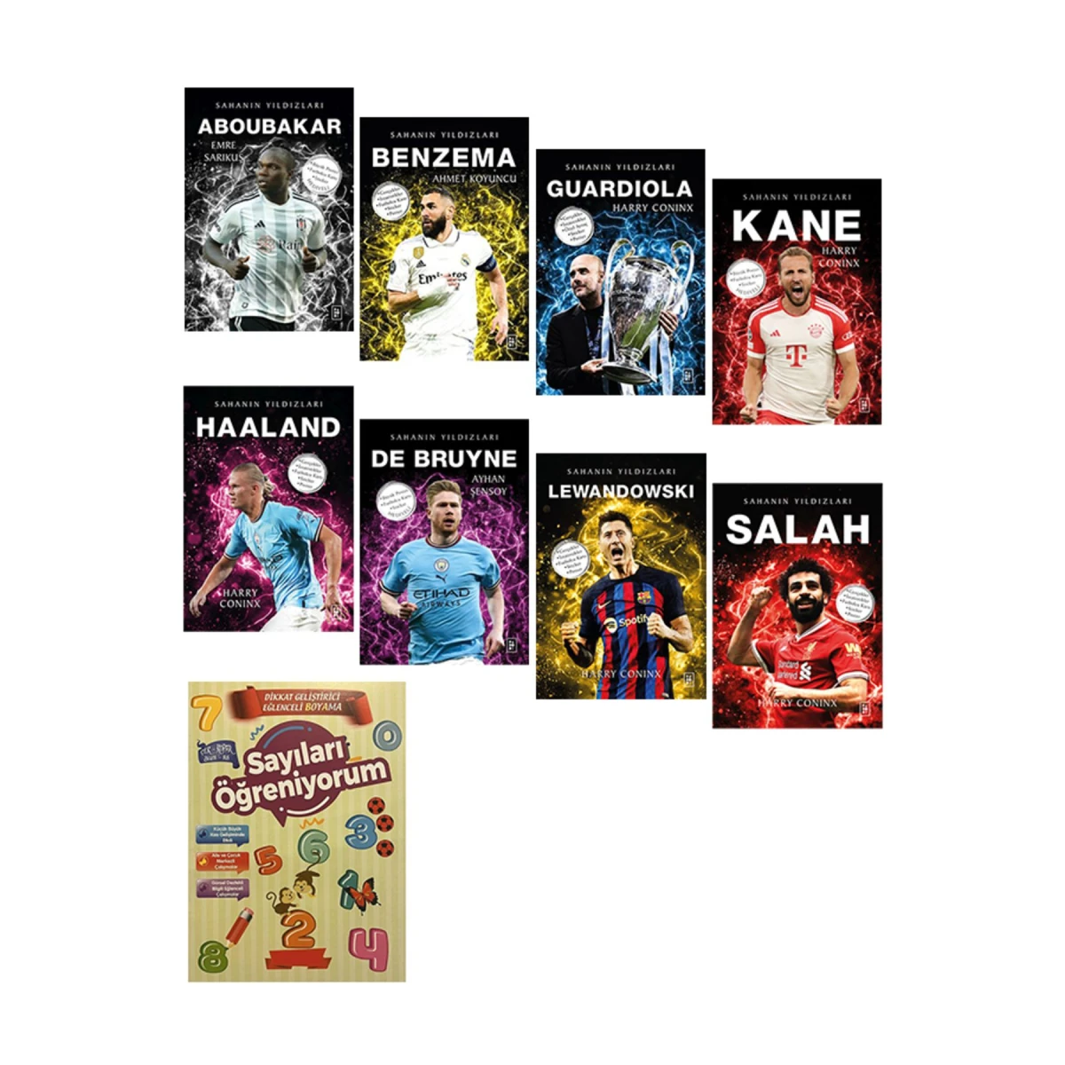 PARODİ YAYINLARI SAHANIN YILDIZLARI 8 KİTAP SET VE SAYILARI ÖĞRENİYORUM BOYAMA KİTABI SETİ (9 KİTAP)