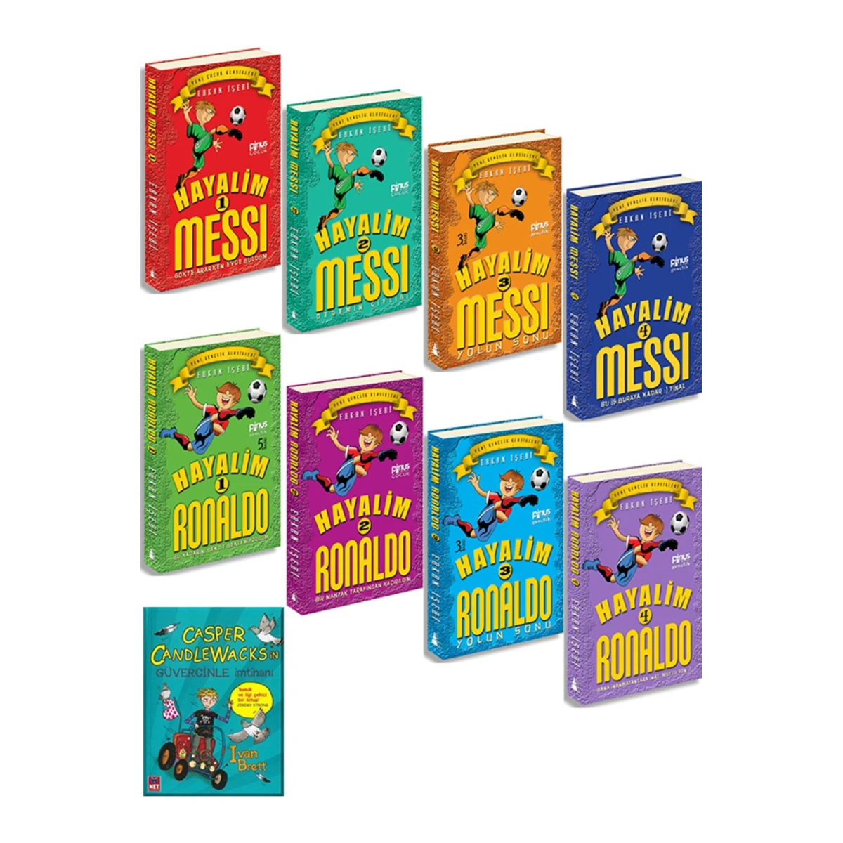 Hayalim Messi 1-2-3-4, Hayalim Ronaldo 1-2-3-4 Ve Casper Candlewacks Kitap Seti