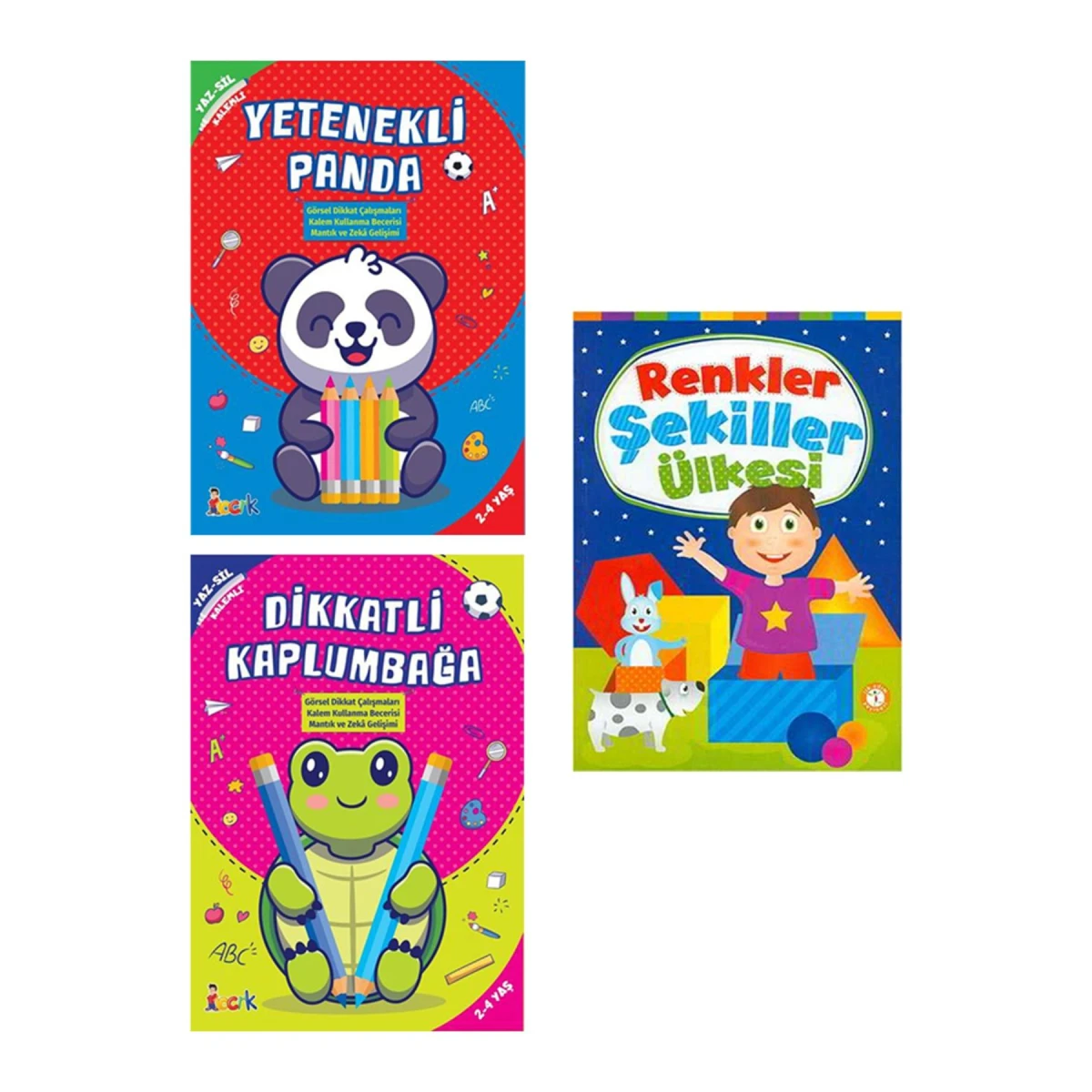 Bcrk Yaz-sil Kitapları Yetenekli Panda, Dikkatli Kaplumbağa Ve Renkler ...